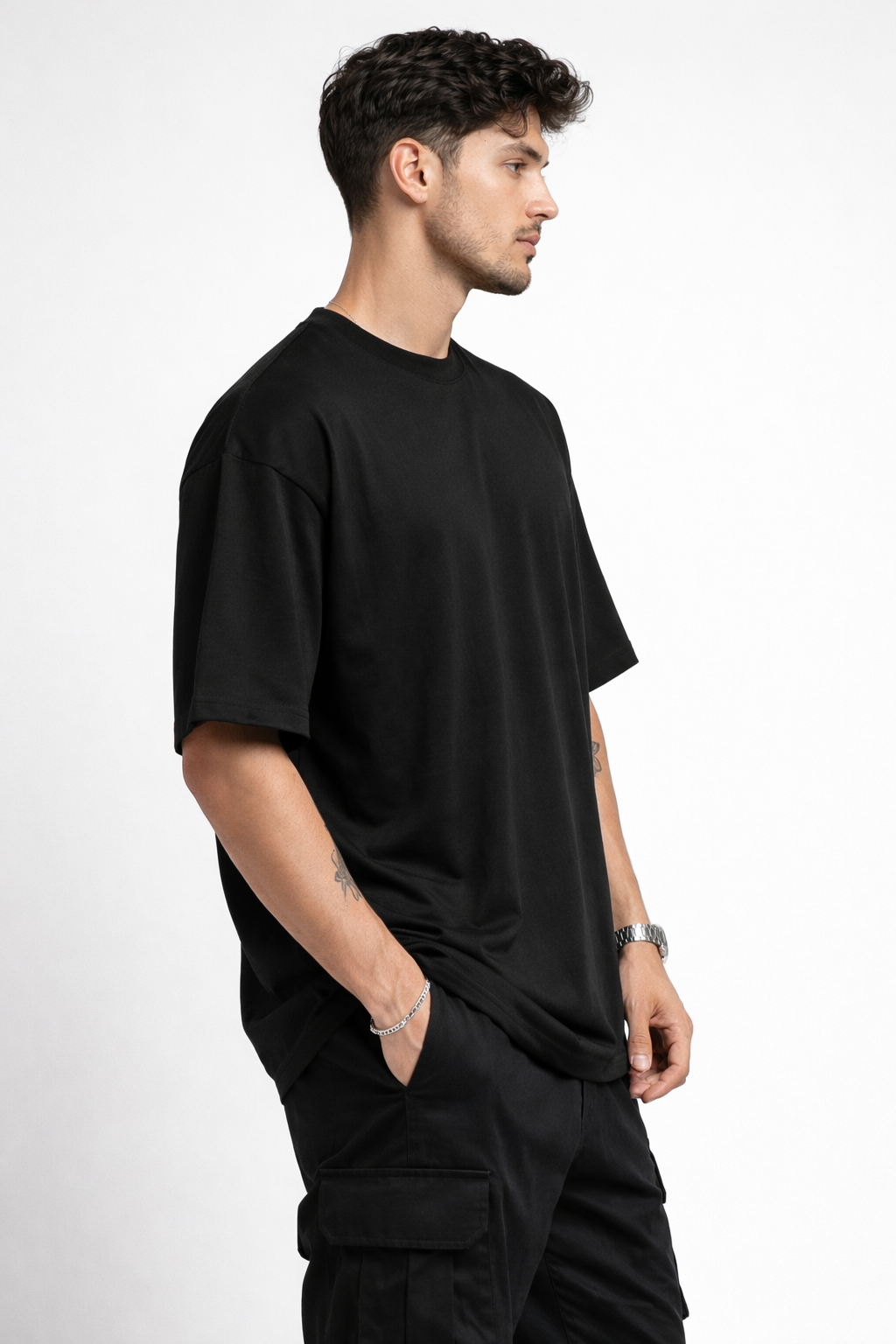 Men’s Premium Oversized Black T-Shirt - Image 3