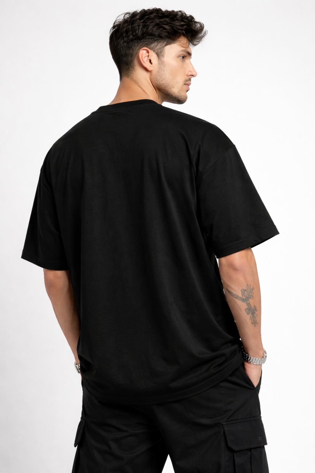 Men’s Premium Oversized Black T-Shirt - Image 2