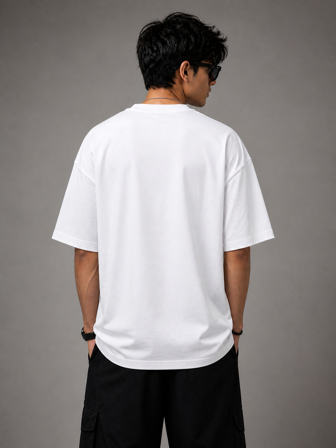 Men’s Stylish Oversized Graphic T-Shirt – Modern Brush Design - Image 3